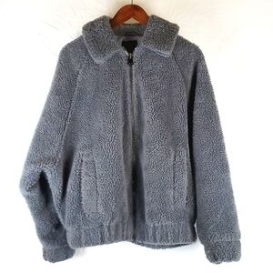 Urban Outfitters Gray‎ Oversized Teddy Jacket